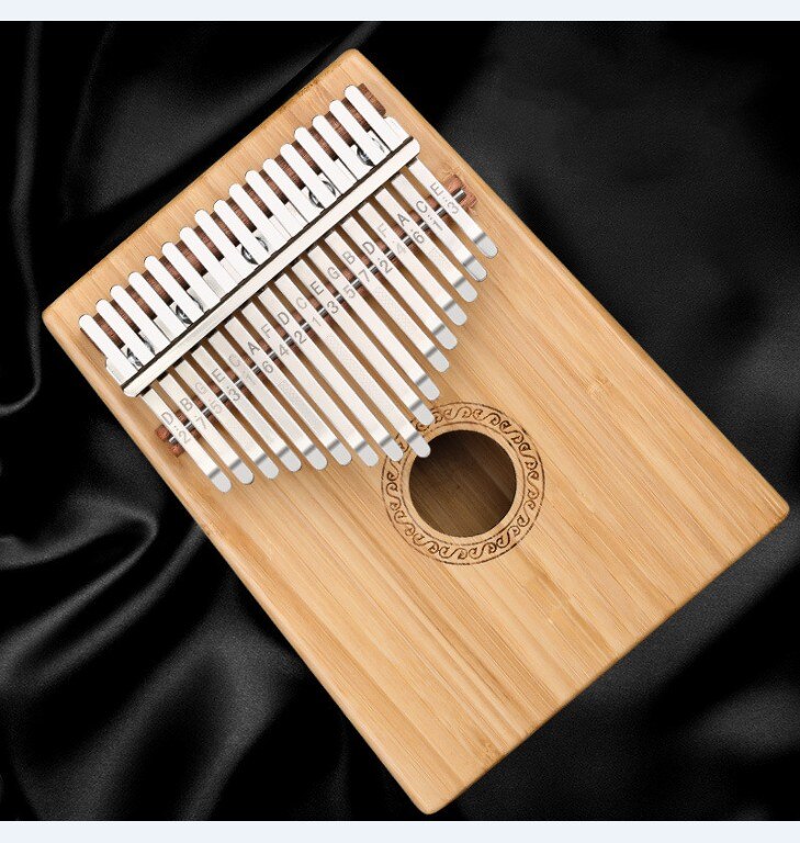 17 keys Solid Wood Kalimba Mbira Thumb 17 Key Kalimba African solid Mahogany Thumb Finger Piano: White