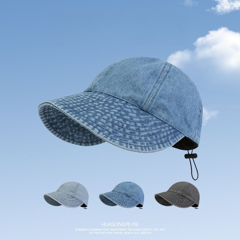 Damen Sommer Fischerhut - Breiter Rand, Faltbarer Sonnenschutz, UV-Schutz, draussen Sport Snapback Kappe
