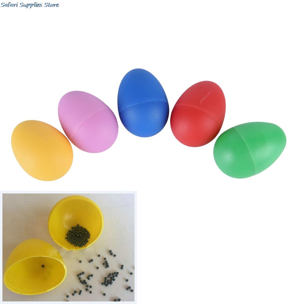 Plast percussion maracas shaker musikalsk æg baby lille barn barn legetøj farverige musikinstrumenter