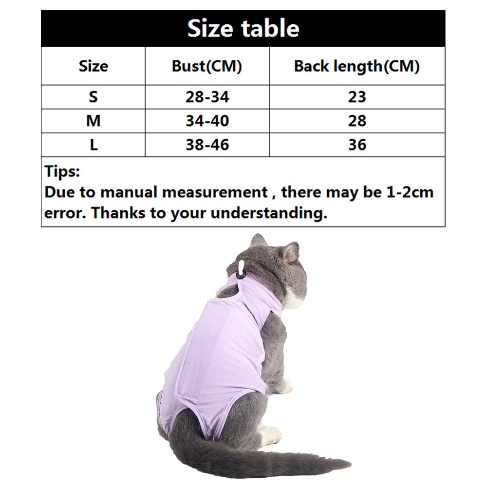Pet Cat Recovery Suit Medicine Prevent After Surgery Wear Anti Pet Licking Wounds Healing Clothes Sterilization Care Cleaning