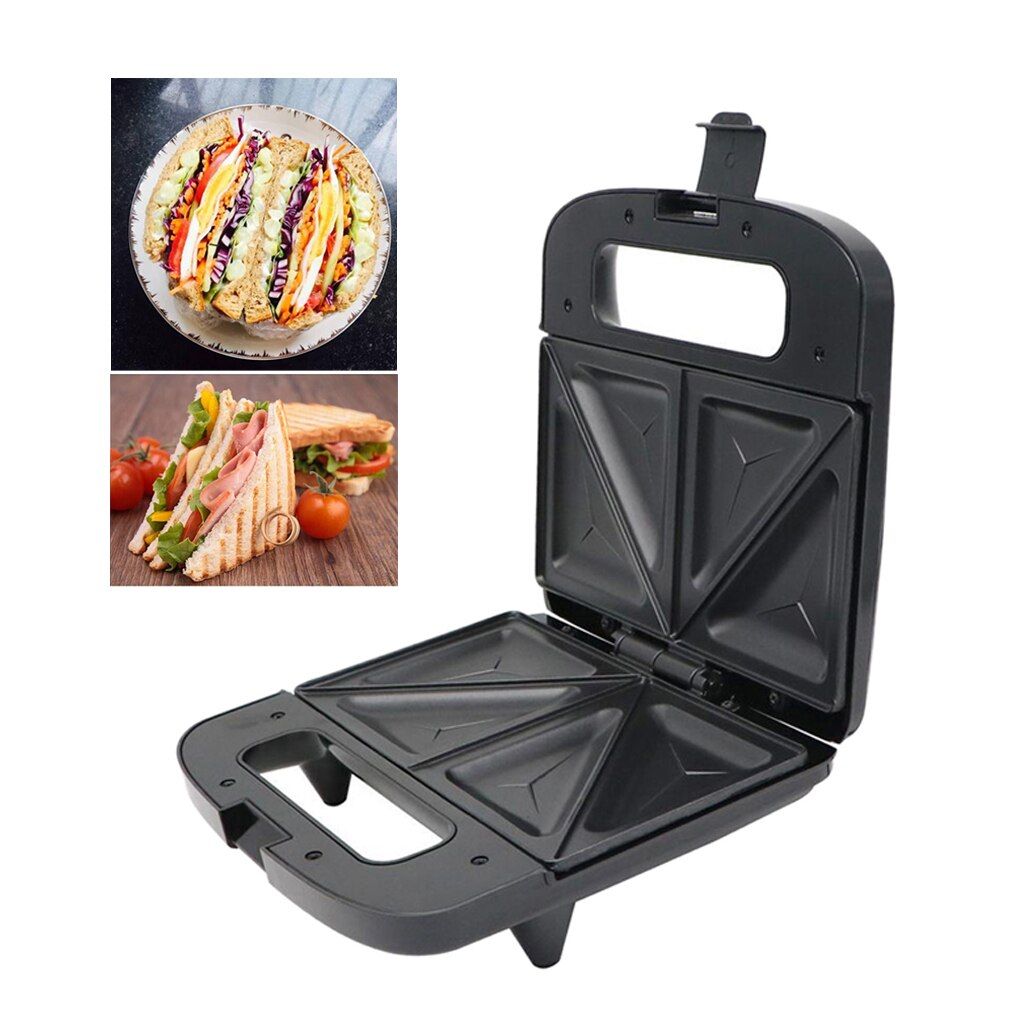 Breakfast Toasted Sandwich Panini Maker Grill Press 750W Non Stick Black EU Plug Sandwich Maker
