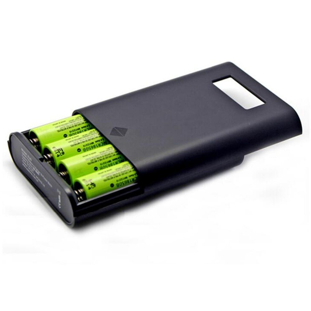 Draagbare Lcd-scherm 4 Slots 18650 Batterij Externe Lader Houder Doos Diy Power Pack Kit Compact Backup Stroombron Met dual