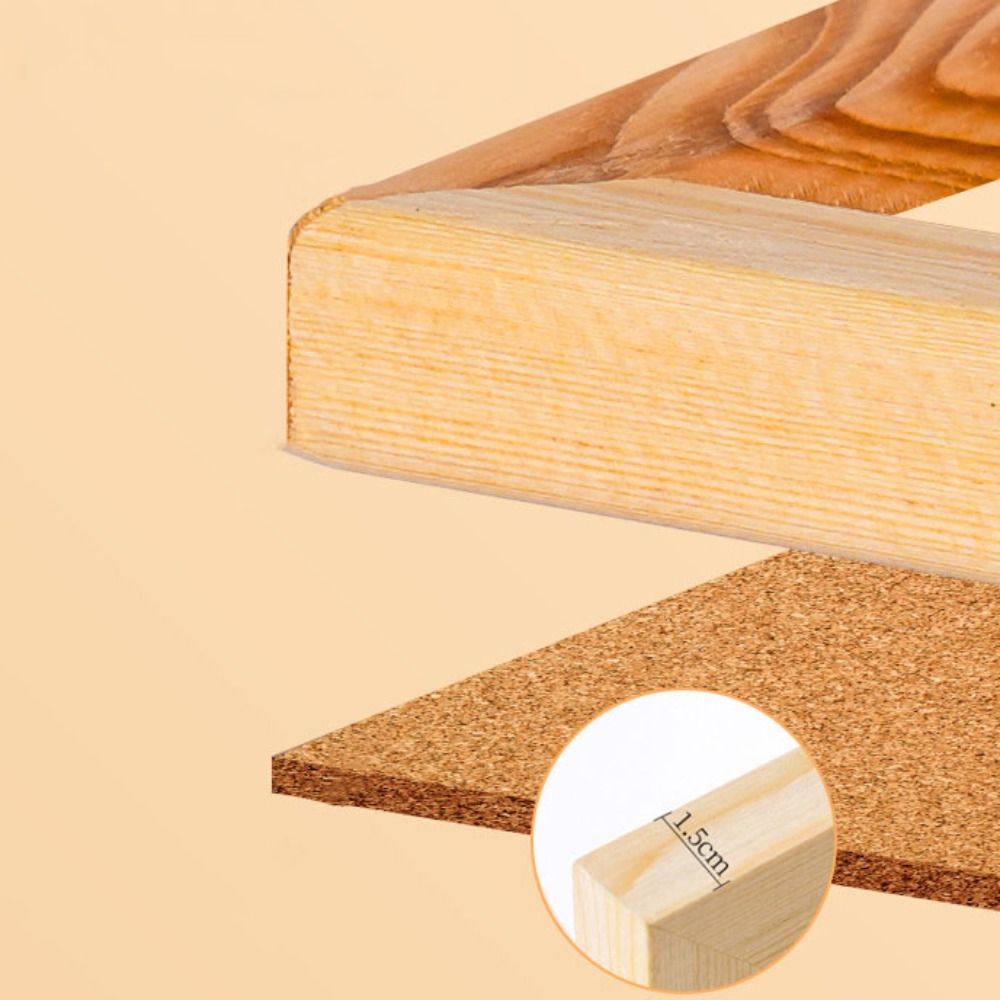 Practical Double-sided Cork Notice Board Wall Hanging Thickened Message Boards DIY Memo Board Office