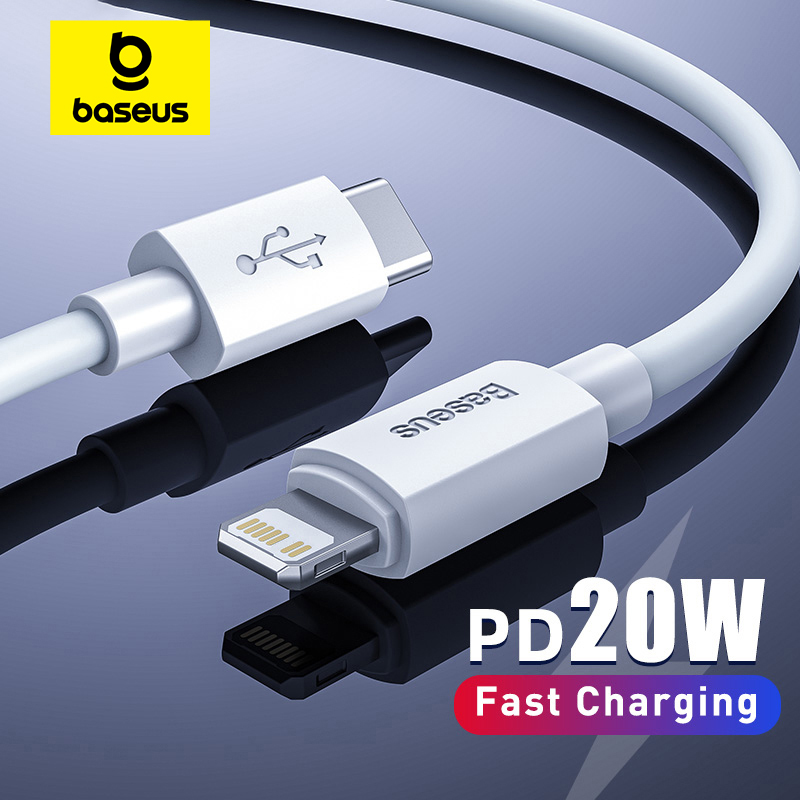 Baseus USB Type C PD 20W kabel voor iPhone SE 11 Pro X XS 8 Snelle USB C-kabel voor iPhone-oplaadkabel USB Type C-kabel Draadcode