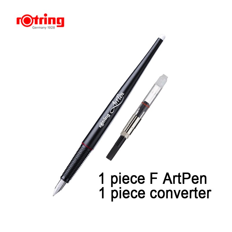 rotring Art Pen Sketch Fountain Pen drawing EF/ F/M/ B/1.1mm/1.5mm/1.9mm/2.3mm 1 Piece: F and converter