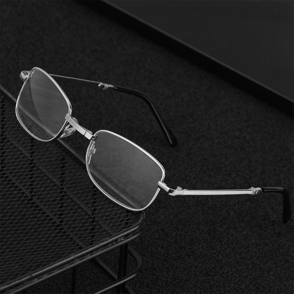 Occhiali da lettura pieghevoli con custodia Moda Montatura in metallo Occhiali da presbiopia pieghevoli piegati Donna Uomo Occhiali d'ingrandimento + 1-+4