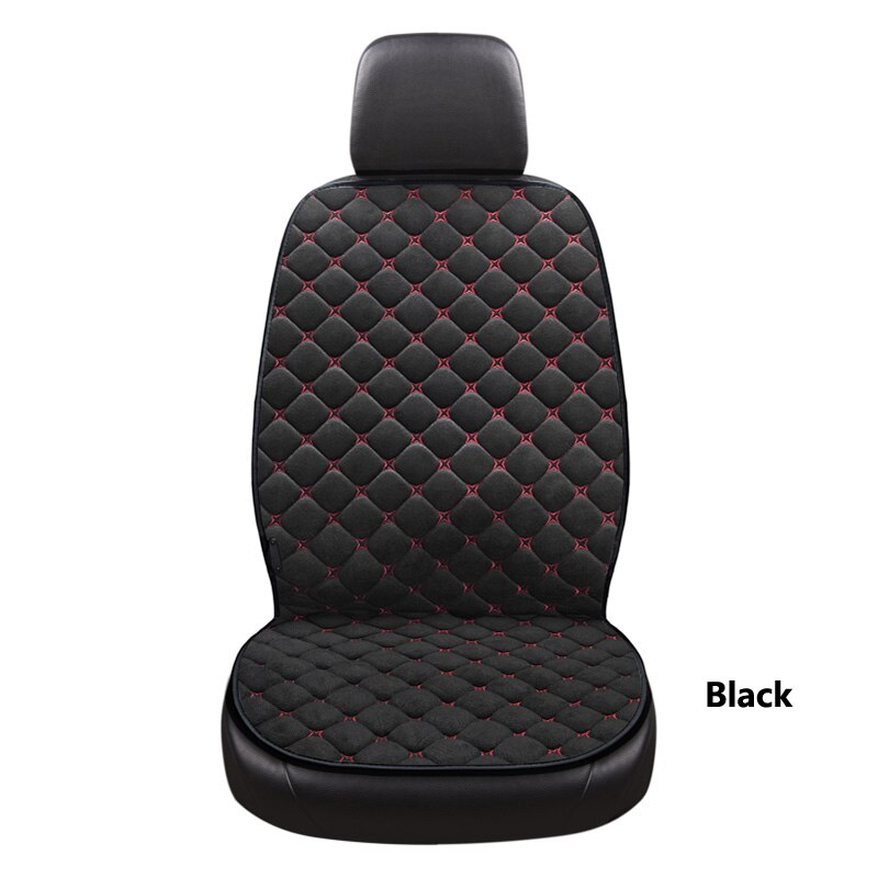 Couverture de siège de voiture chauffante 12V, couvre-siège de voiture: Single seat black-DA