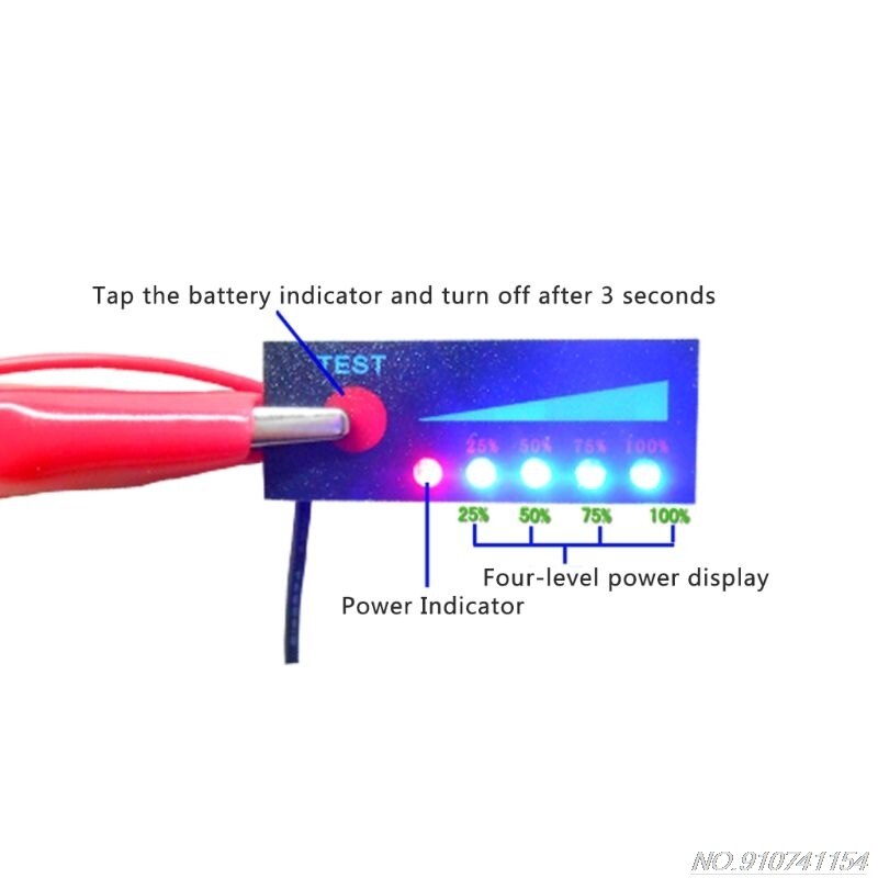 3.7V Lithium Batterij Niveau Indicator Module Voor Led Voltage Display Meter D18 20
