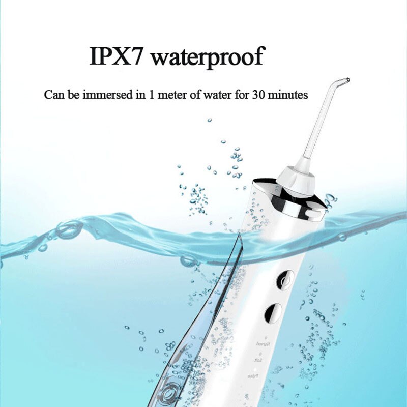 Dental Oral Irrigatie Usb Draadloze Draagbare Water Flosser Voor Mond Schoon Handvat Monddouche Tandarts Hygiëne 300Ml Water Tank