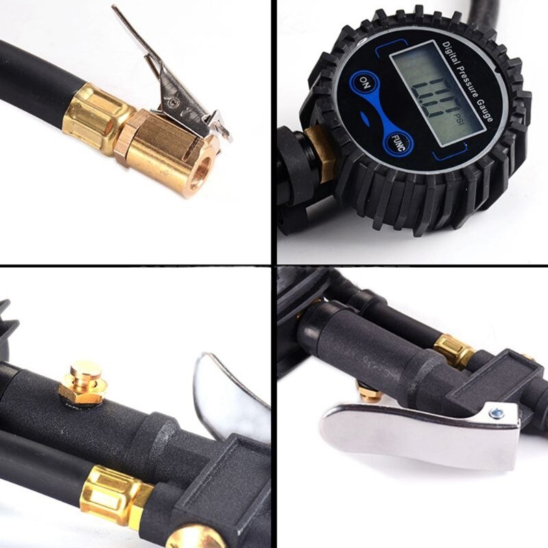 Digitale Reifen Inflator Manometer Luft Kompressor Pumpe schnell anschließen Koppler für Auto Lkw Motorrad