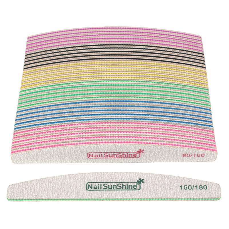 Limas de acrílico para manicura, pulidor resistente de uñas lavable, 80/100/150/180/240/320, 50 uds.: Mix