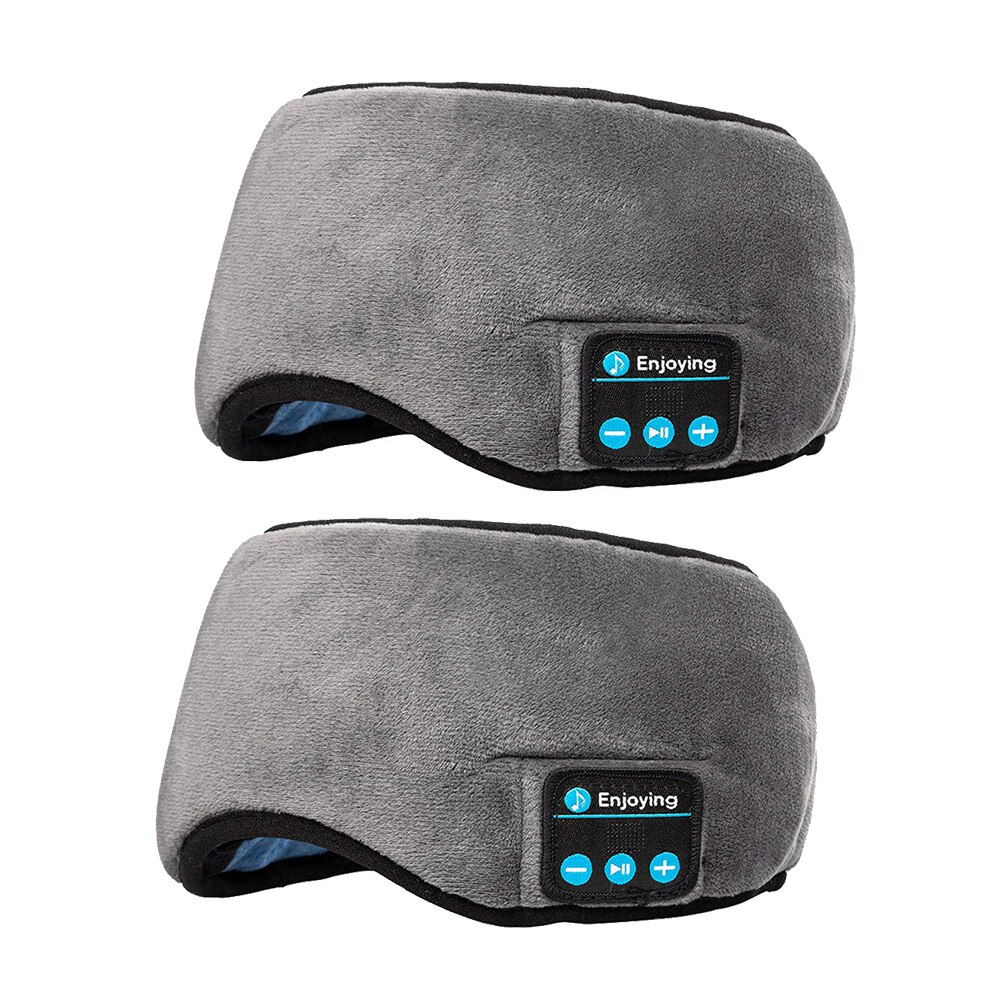 3d Draadloze Slapen Koptelefoon Sleep Oortelefoon Met Microfoon Draadloze Slaap Hoofdtelefoon Bluetooth Hoofdband Oogmasker Voor Samsung Xiaomi: silver 2pcs