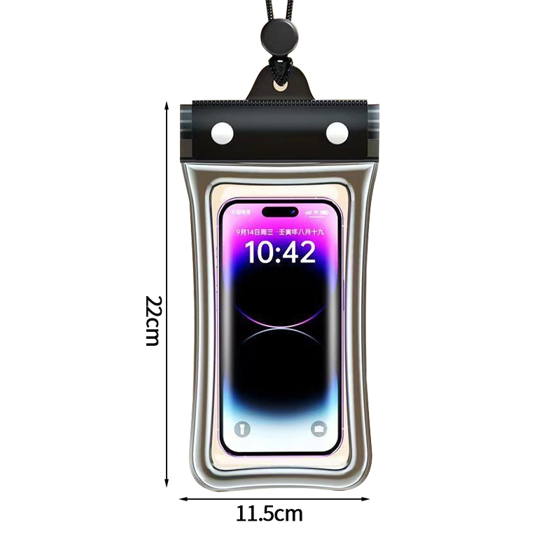 Waterproof Phone Bags Case Touch Screen Mobile Phone Cover with Lanyard Universal SmartPhone Cover Outdoor Swimming Diving 방수팩: black