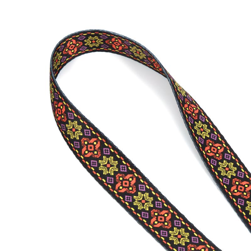 Ethnic Style Ukulele Guitar Halter Strap Durable Adjustable Printing Ribbon Clip-on Guitar Belt Sling Instrument Guitar Accessor: 2