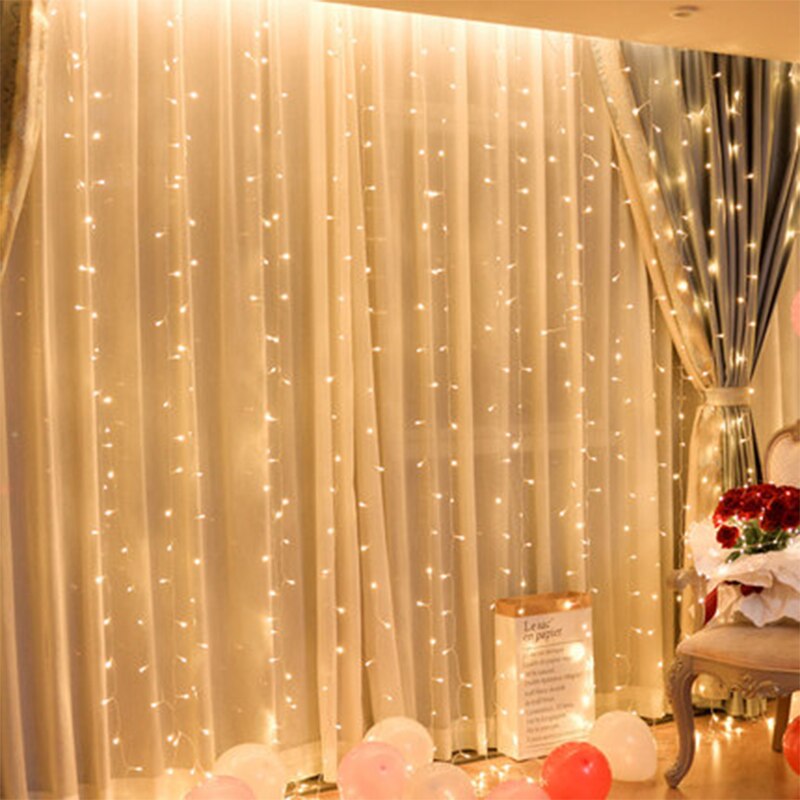 Kerst gordijn led string lichtgevende slinger ijspegel 10m 220v /110v led string voor kerst bruiloft feest decoratie verlichting