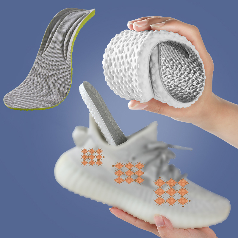 Women Men Soft Elastic Sport Insoles for Shoes Sole Cushion Running Shock Breathable Deodorization Memory Foam Shoe Insert Pads