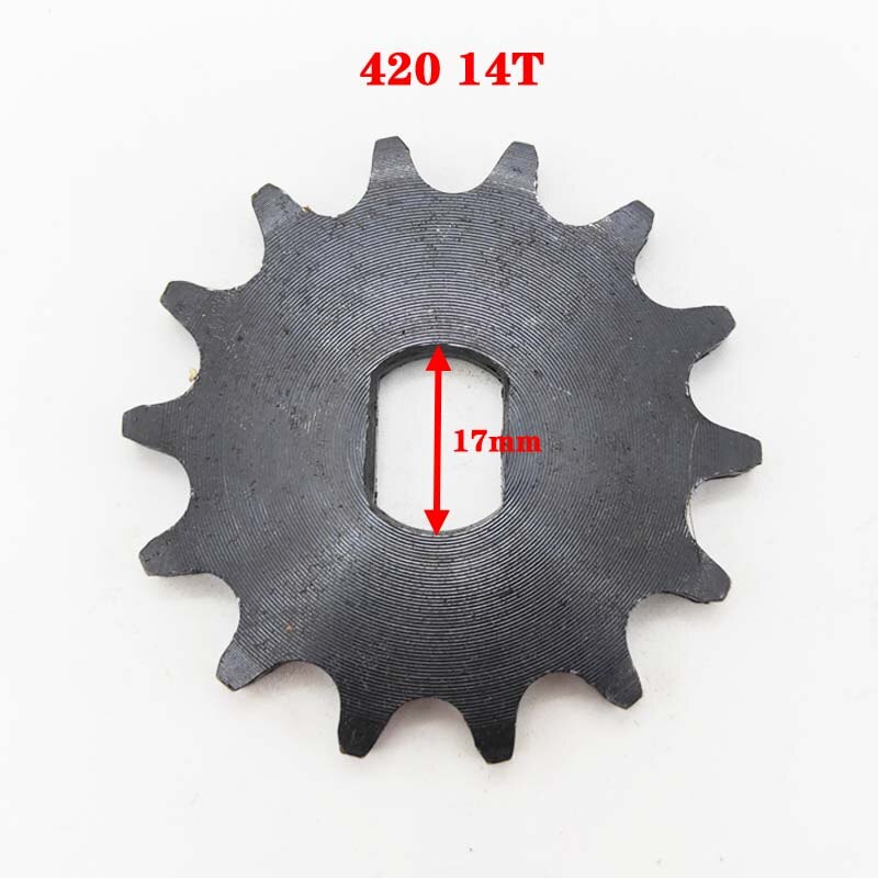 Bm1418 zxf 9t 10t 12t 14t 16t 420 428 elektriske trehjulede kædehjul til kædedrev cykel motorcykel gear børsteløs dc motor tandhjul: 420 14t