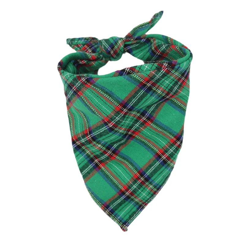 Bavoirs en coton pour grands chiens, Bandana pour chiens de taille moyenne et grande, écharpe triangulaire classique à carreaux pour animaux de compagnie, Golden Retriever, accessoires pour animaux de compagnie: S / Rose