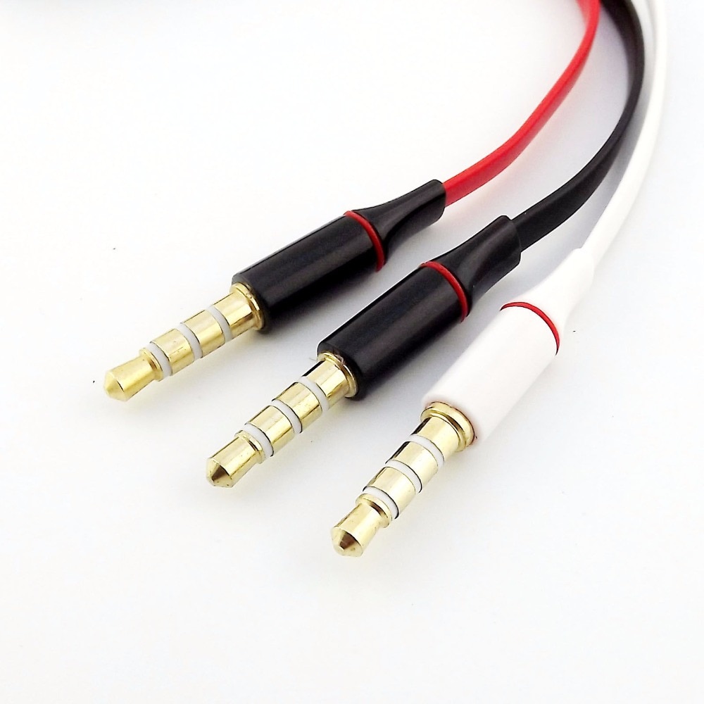 1 pc Weiß/Schwarz/verrotten CTIA zu OMTP 3,5mm Audio- Adapter Konverter Kabel Freisprecheinrichtung Kopfhörer 15 cm