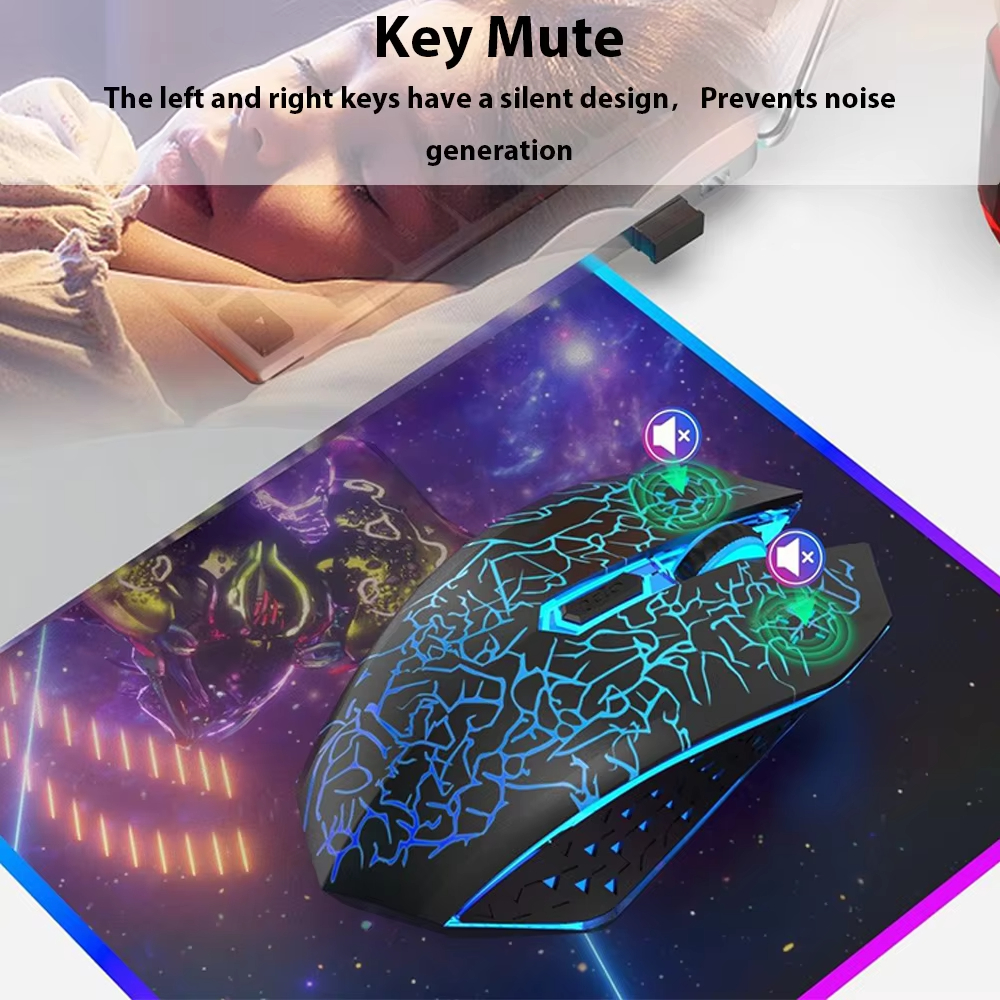 2.4G Bluetooth Draadloze Muis Oplaadbare 7 Kleuren RGB LED Backlit Gaming Muis Ergonomische Muizen voor Gamer Computer Laptop iPad