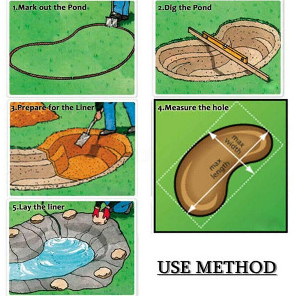 5'X10' Pond Lining Relining Fabric Fish Species Pond Membrane Beautify Lining Swimming Species Garden Dedicated Pool Fish M9H1