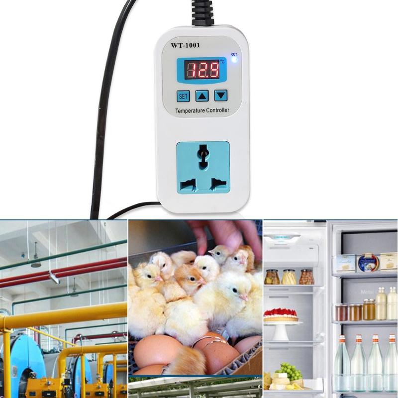 WT-1001 AC 110-220V Digitale Thermostaat Regulator Temperatuurregelaar Microcomputer Socket Outlet Elektrische Apparatuur
