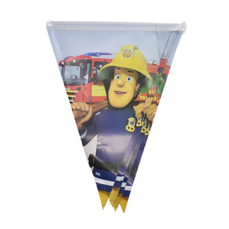 Décorations de table jetable pour cérémonie prénatale et fête prénatale pour adultes et camion de pompier Sam: banner 1 set