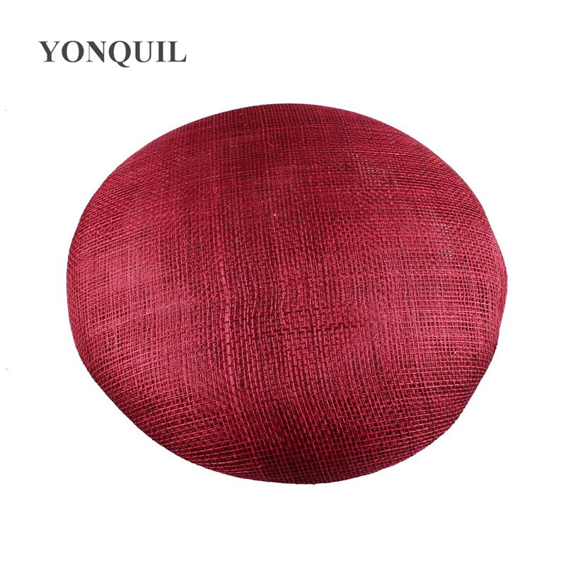 Sinamay-sombreros de 4 capas para mujer, Bases de tocado redondas de 15 CM, de , accesorios para el cabello para de boda: marron