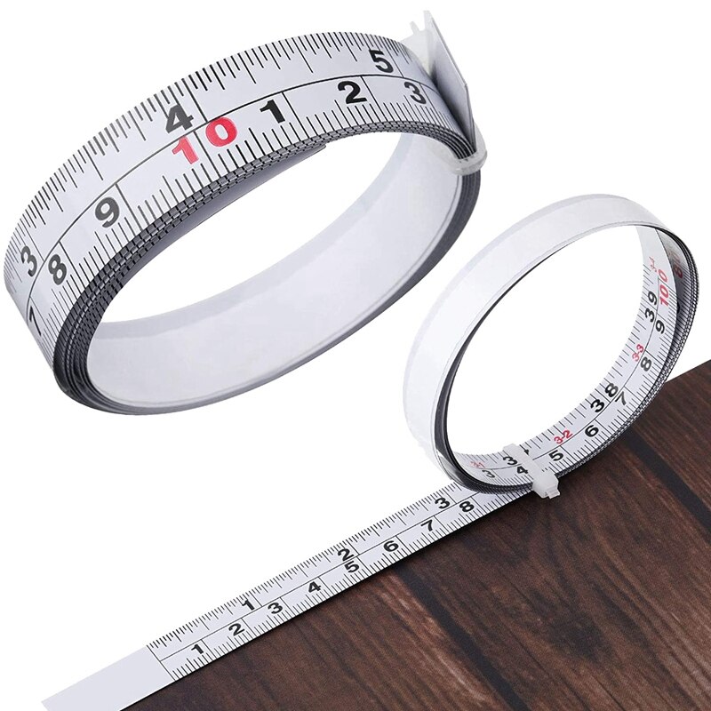 4 Pieces Self-Adhesive Measuring Tape,Steel Ruler Tape Label,Metal Sticky Ruler Left or Right Read for Measuring,40 Inch