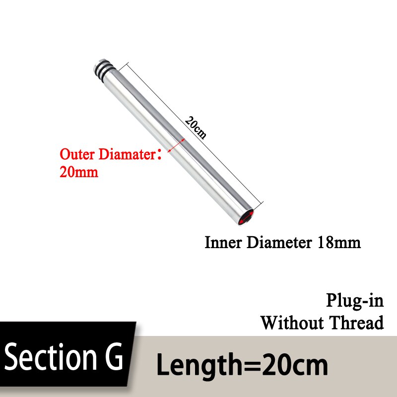 24mm/22mm/20mm 30/40cm Kupfer Überzug/Schwarz Dusche Verlängerung Stange ohne gewinde erhöaufgehängt dusche rohr verlängern Verlängerung rohr: G-Länge20cm