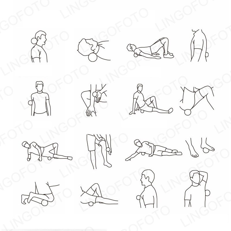 7cm Trigger Point Massage Ball Spiky Exercise Roller Balls Relax Ball CD1004