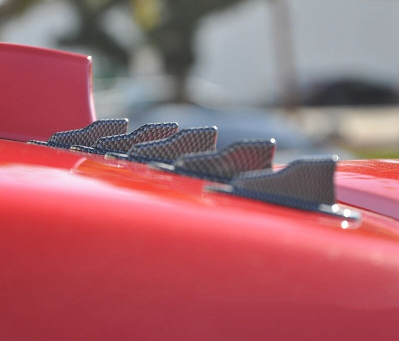 Universal EVO-Style PP Roof Shark Fins Spoiler Wing Kit Vortex Generator 10PCS