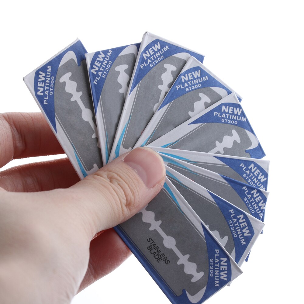 Manual Shaver Straight Edge Stainless Steel Barber Sharp Razor Folding Shaving Shave Beard Cutter holder with blade