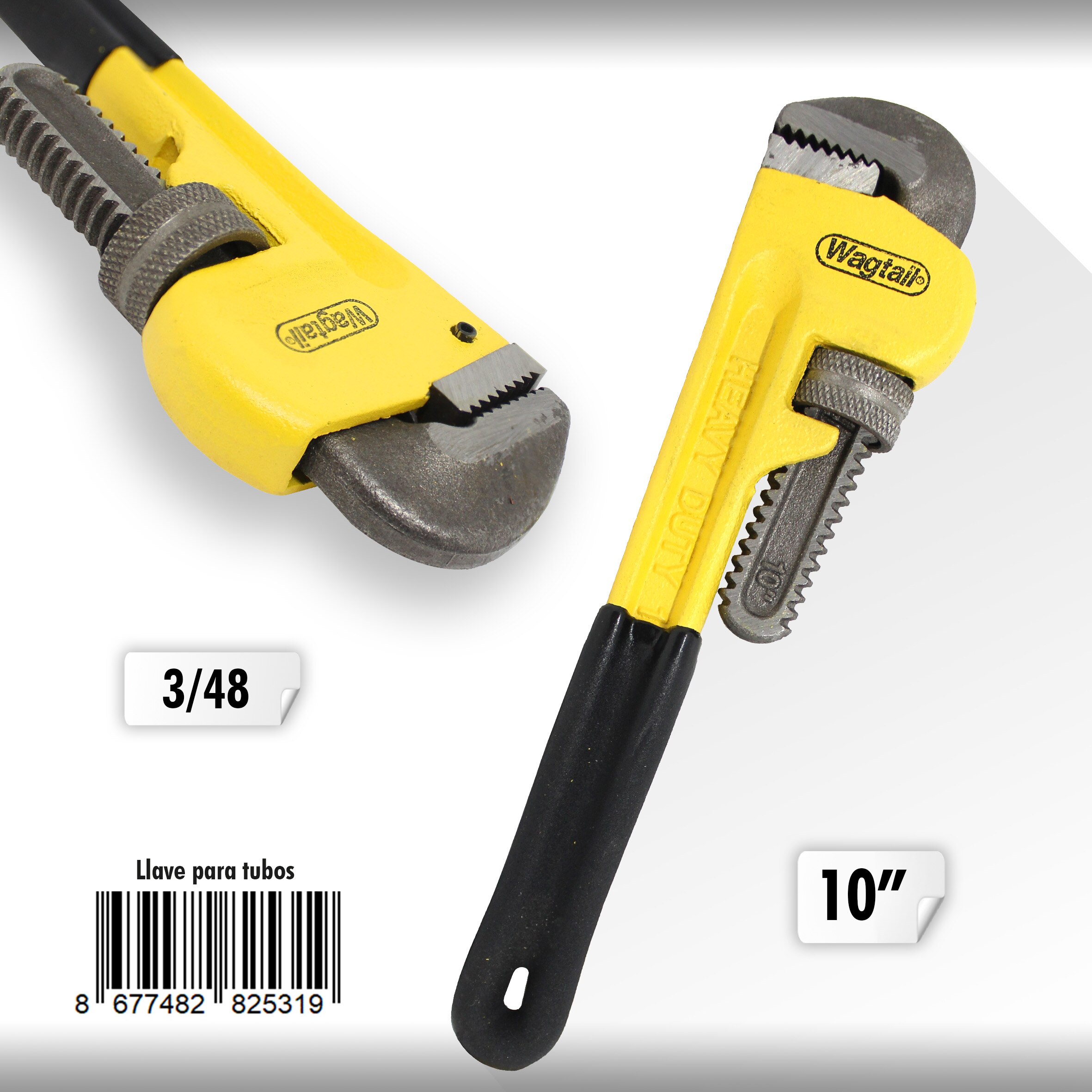 Wagtail-Llave para tubos, llave Stilson, llave grifa ajustable para apretar y aflojar