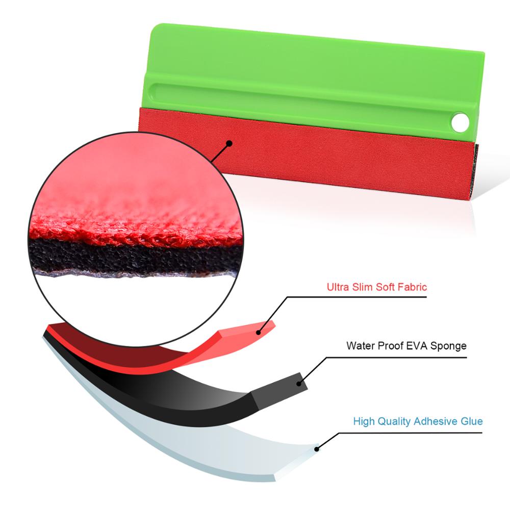 Foshio vinduesfolier solbeskyttelse bilfarvet film installer værktøjssæt glasadsorptionsholder arkmagnet vinyl wrap gummiskraber