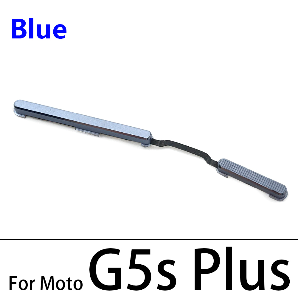 20pcs/lot, Side Power Key + Volume Button For Motorola Moto G6 Play G4 G5 G5S G6 Plus Side Key: G5s plus Blue