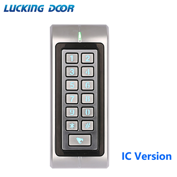 Lucking Deur ZKRT370 Metalen Rfid Waterdichte Toegangscontrole Toetsenbord 1000 Gebruikers Id/Ic Kaartlezer Deur Toegangscontrole Systeem wiegand: IC AC