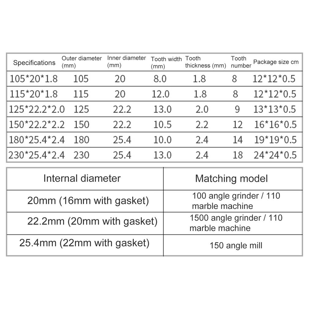Diamond Circular Saw Blades Diamond Saw Disc Cutting Stone Granite Marble Concrete Cutting Tool Blade Dry Cutting Disc