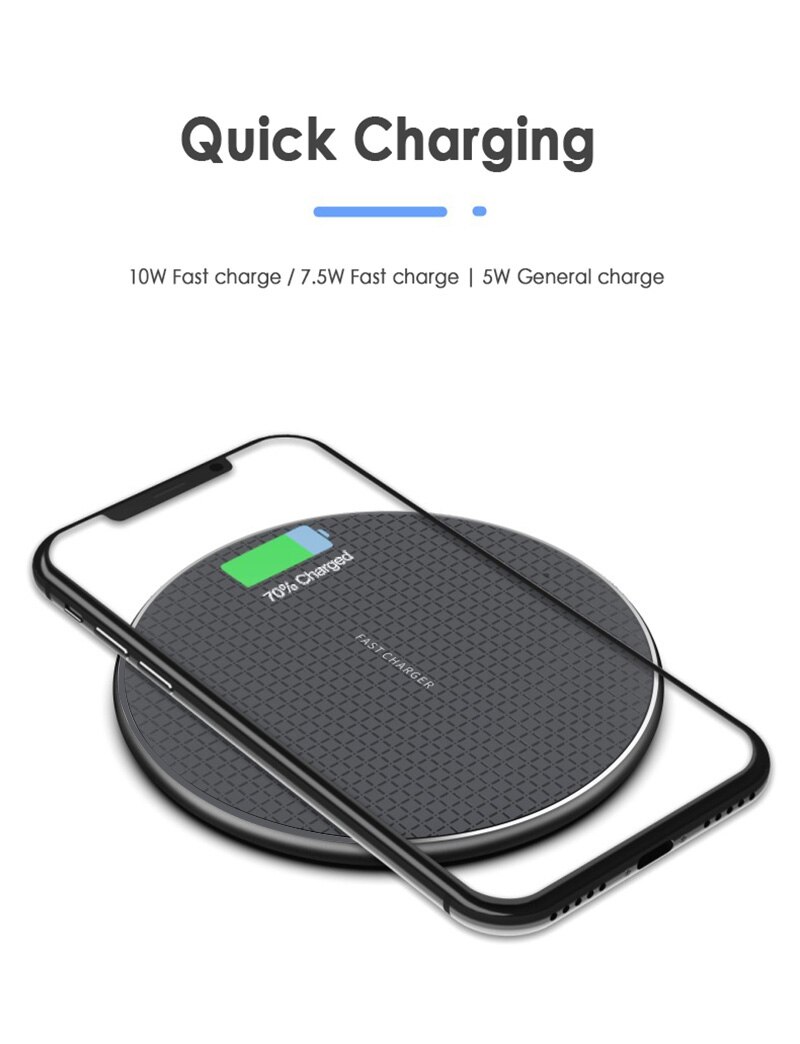 Wireless Charger For IPhone 11 Pro 8 X XR XS Max 10W USB Quick Wireless Charging Pad For IPhone Samsung Huawei Xiaomi