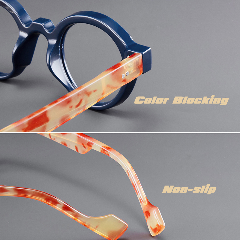 Herr retro läsglasögon anti blått ljus trend ultralätta runda bågar dam presbyopiska glasögon bågar unisex