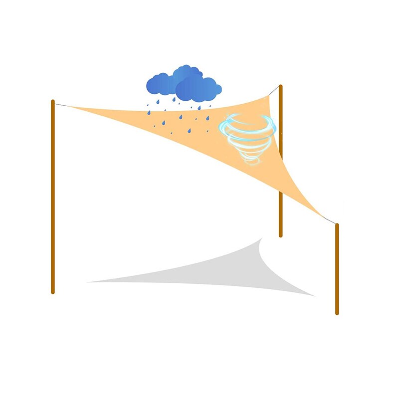 Shade Sail Outdoor Garden Backyard Awnings Triangle Sun Shade Sail Awning Waterproof UV Blocking Garden Shelter Party Tent