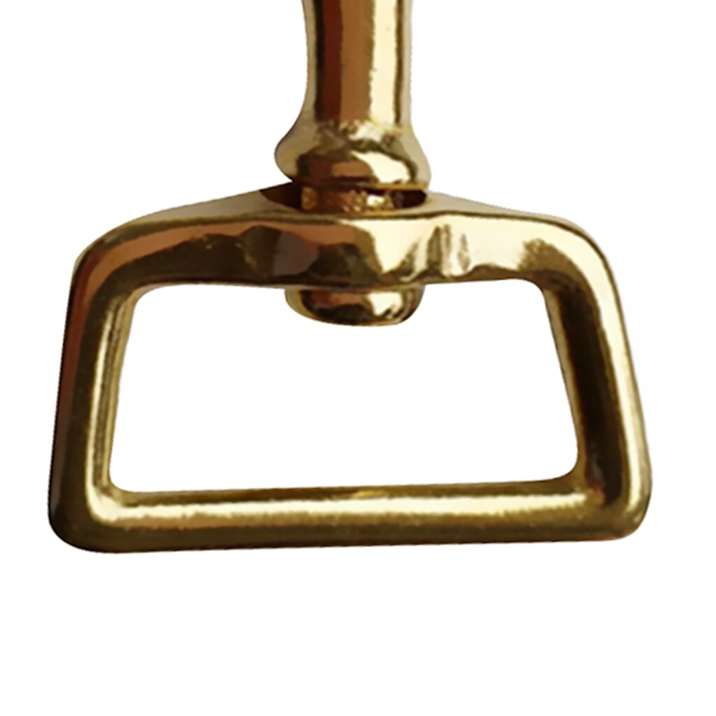 Solid Brass Square Eye Swivel Bolt Snap Hooks Pet Buckle Trigger Clip Clasp Dog Horse Lead Keychain (Gold)