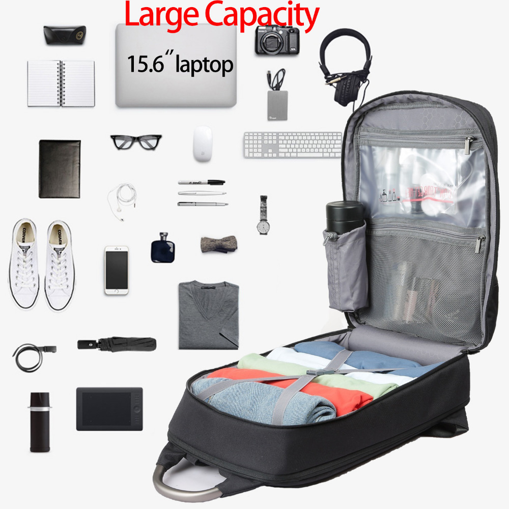 Anti theft Expandable Laptop Men Backpack Male Schoolbag Locked Female Travel Business Backpacks Women RFID Blocking College Bag