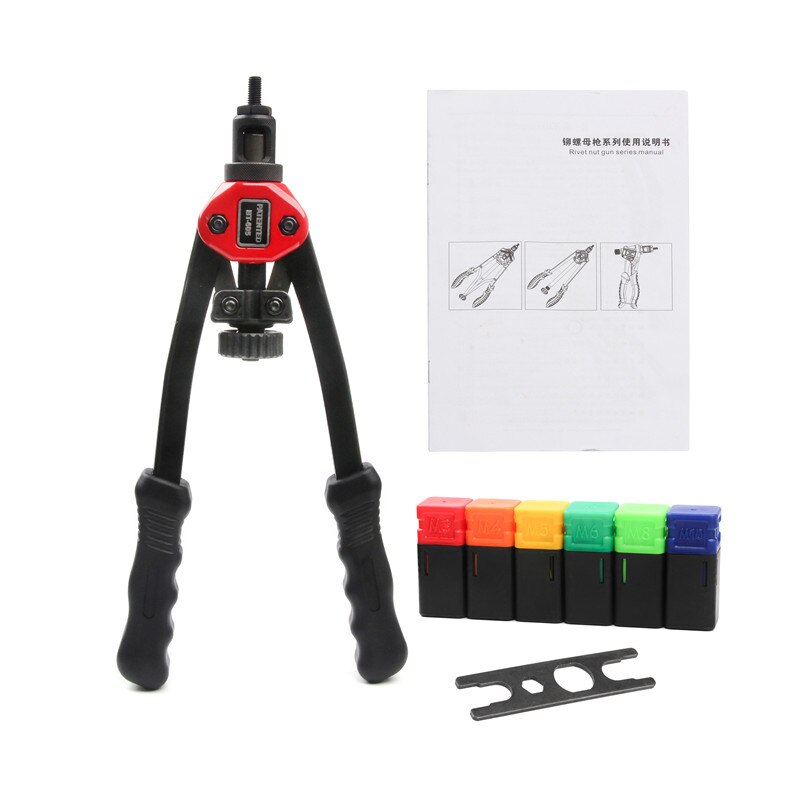 1PC Riveter Gun Auto rivet tool 13" Blind Rivet Nut Gun Heavy Hand INSER NUT Tool Manual Mandrels M3 M4 M5 M6 M8 M10 BT-606/605