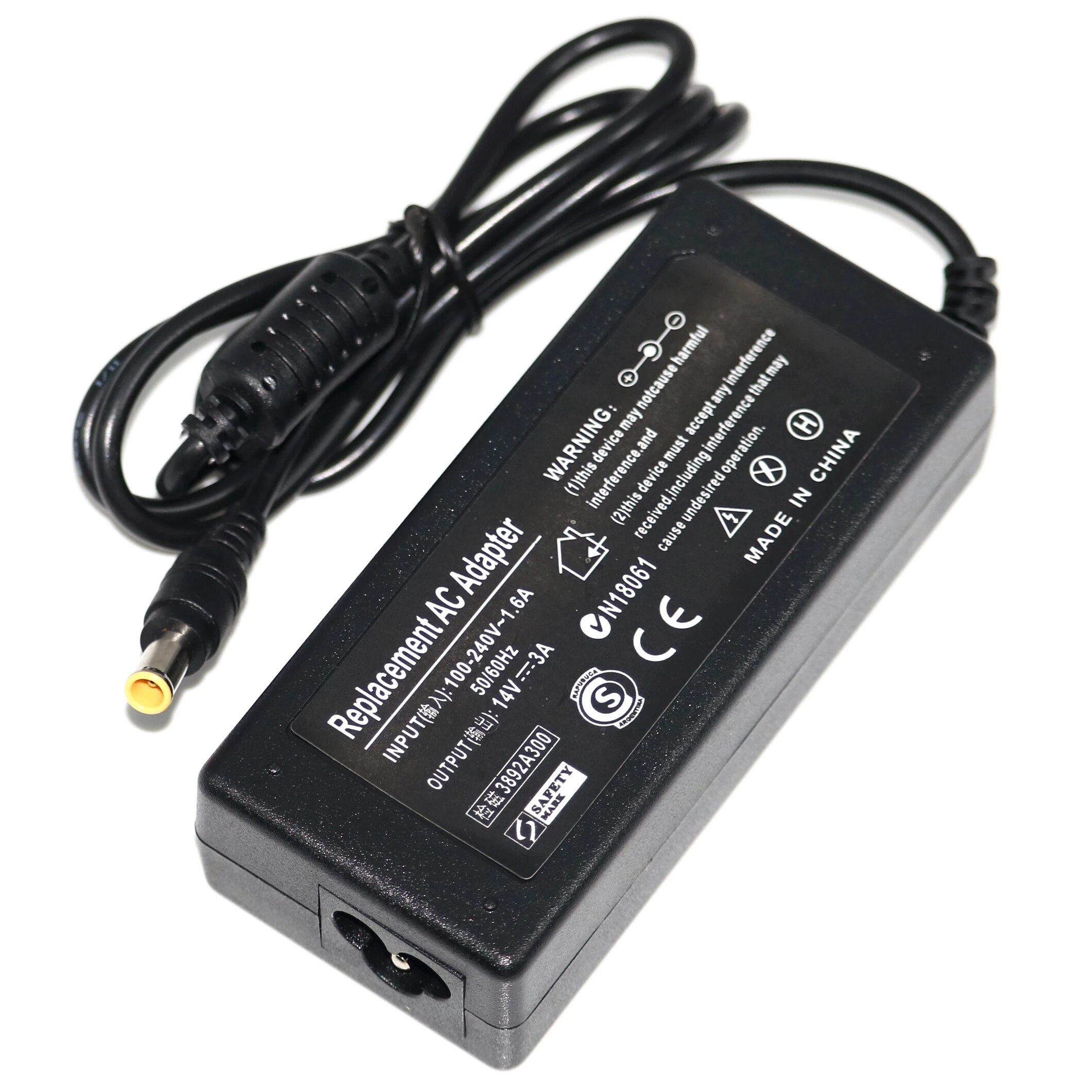 14V 3A 42W Adapter for Samsung Monitor SyncMaster S22C300H P2770 SA350 UE590 S27D360H UN22F5000AF S27B350H S27E390H Power Supply