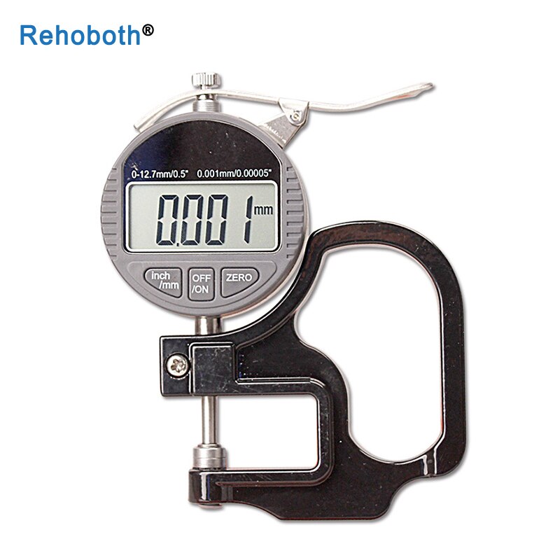 Digital display thickness gauge 0-12.7mm 0.001mm Thickness Gauge thickness meter paper film thickness tester: Default Title