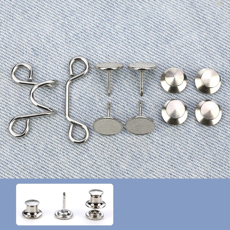 Adjustable Waist Sewing-Free Detachable Jeans Waist Stretch Big Change Small Adjustable Metal Button Waist Buttons: Large / S2