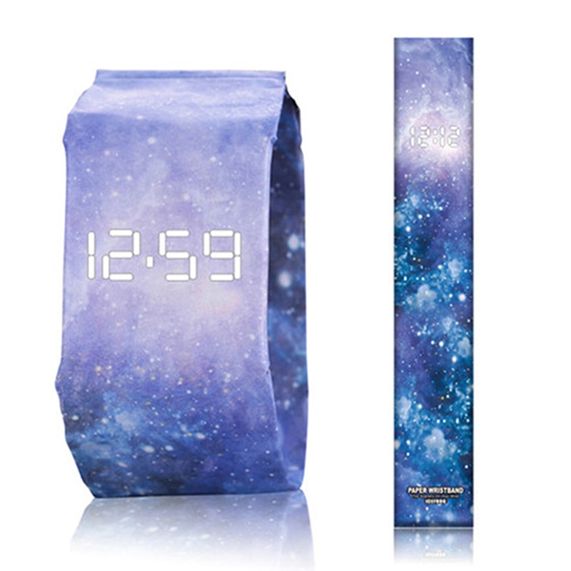 Mode Creatieve Papieren Horloges Mannen Led Digitale Horloge Papier Elektronische Horloges Mannen Horloges Reloj Hombre Relógio Masculino