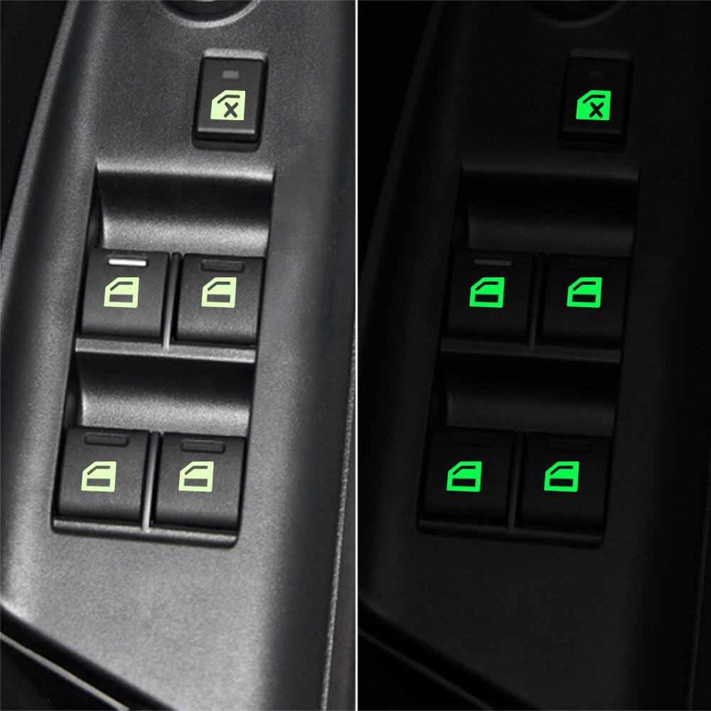 Autosticker lichtgevende raamschakelaar voor nissan nismo tiida teana skyline juke x-trail almera qashqai