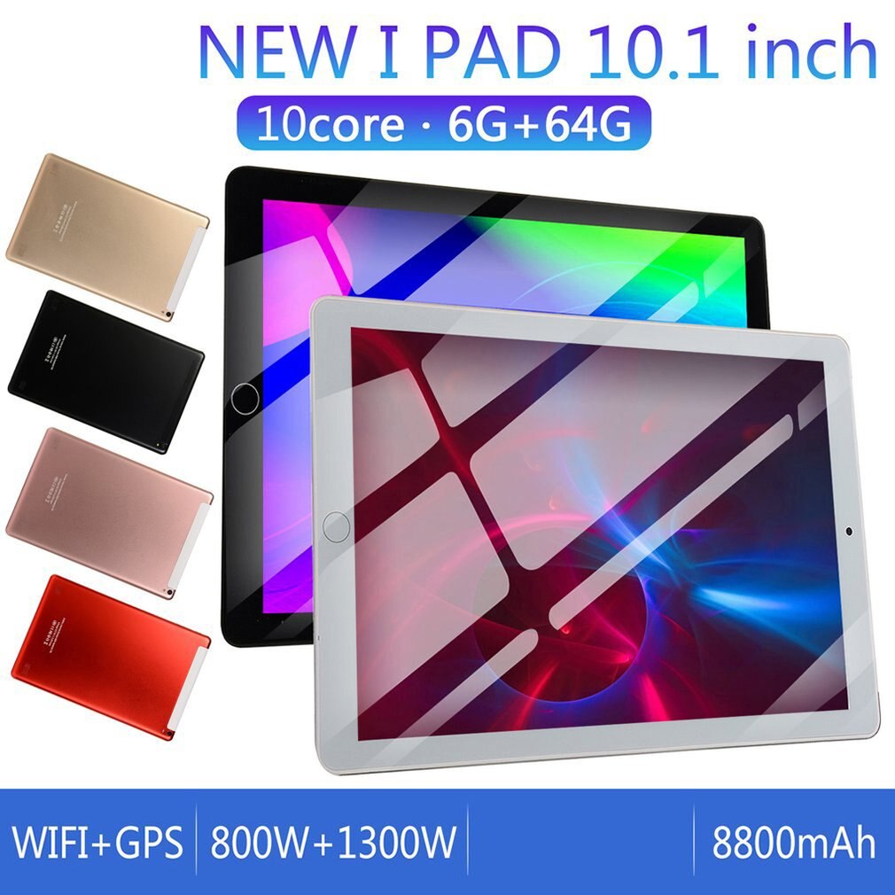 10.1 Inch Android Tablets Pc 3G Core 6Gb+64Gb Mobile Sim Card Phone Call Lcd Display Computer Tablet Pc